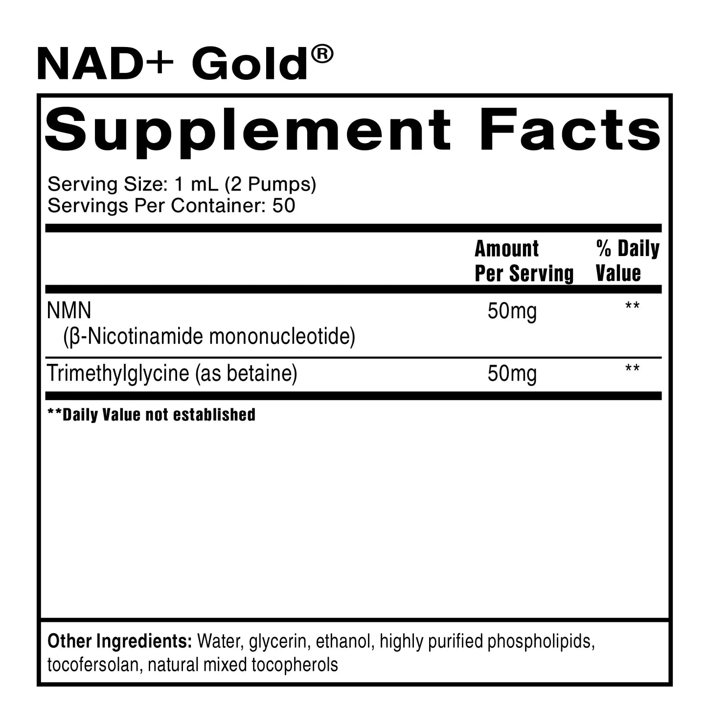 NAD+ Gold 50ml